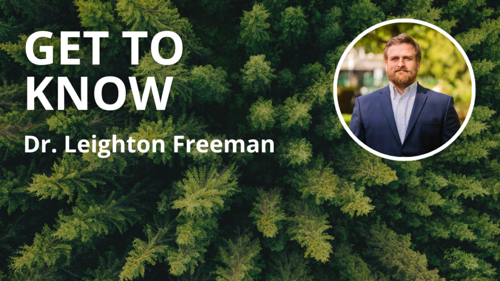 Introduction to our Associate – Dr. Leighton Freeman